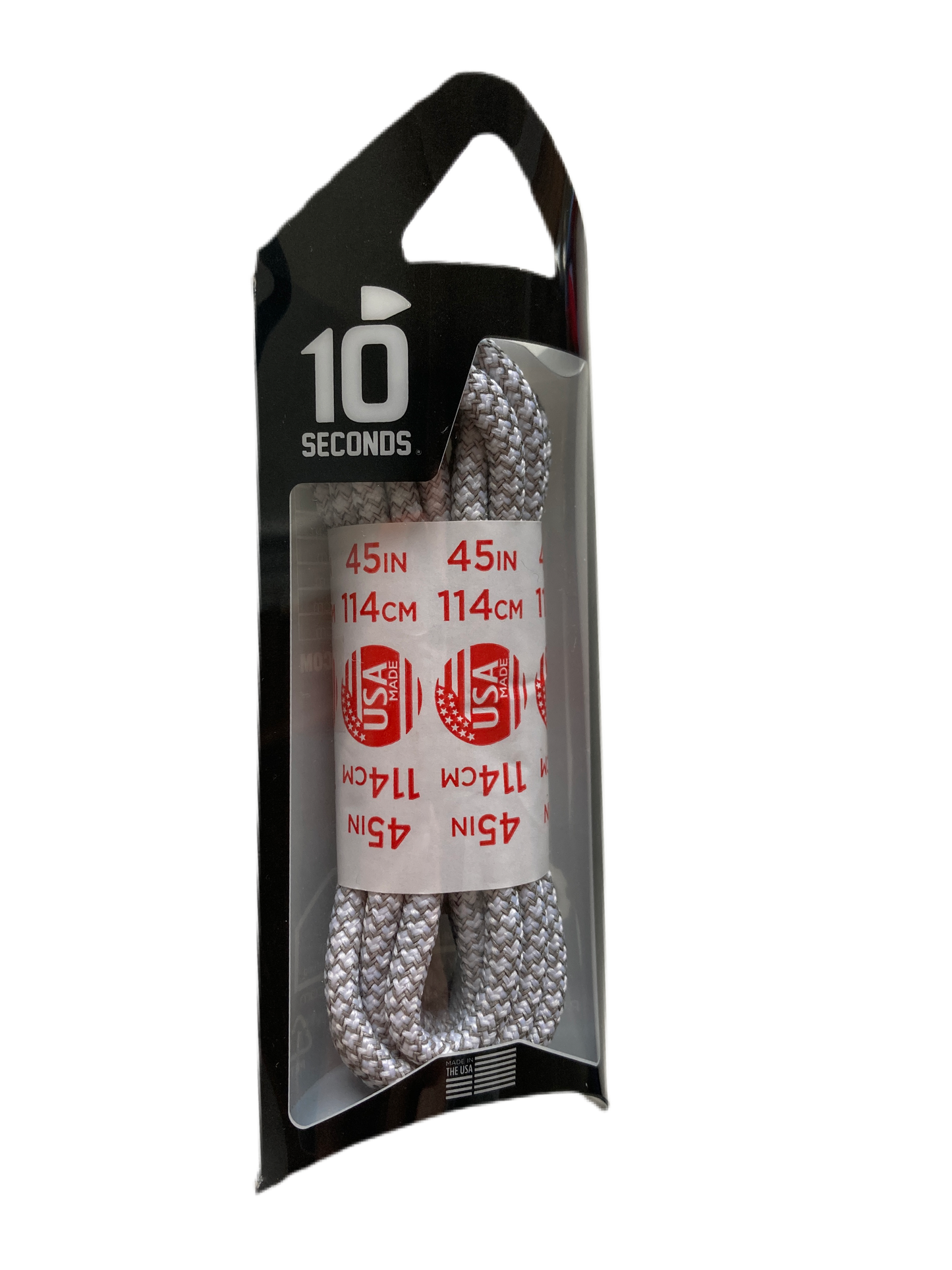 10 Seconds ® Reflexall ® Athletic Jumbo Round Laces |  White Honeycomb Reflective