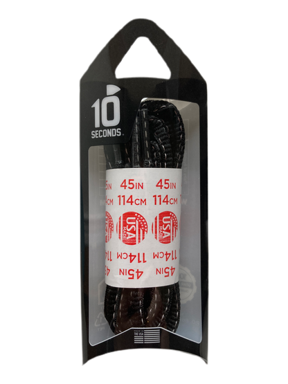 10 Seconds ® Reflexall® Athletic Oval Laces |  Black Reflective