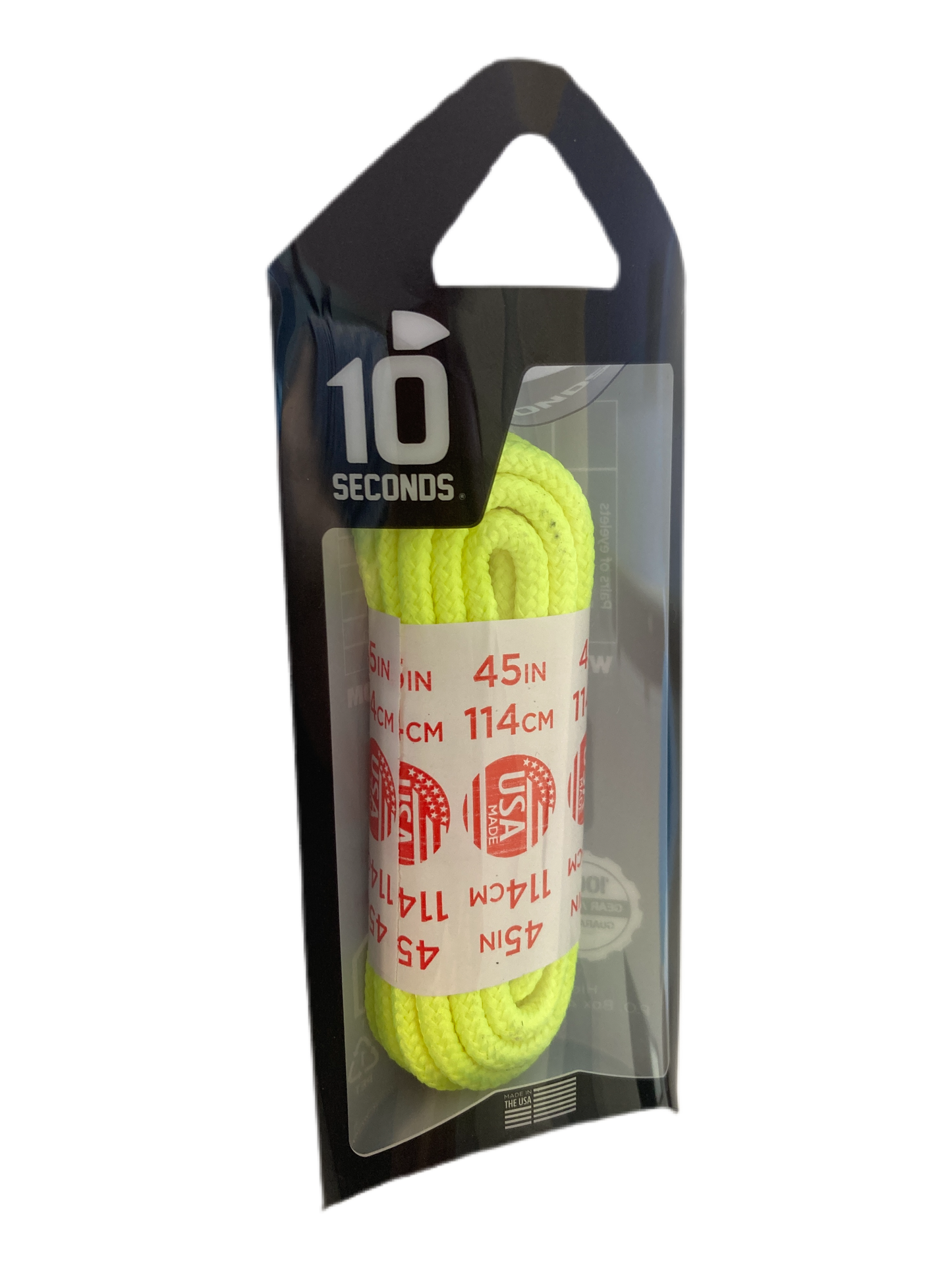 10 Seconds ® Athletic Round Laces | Neon Yellow