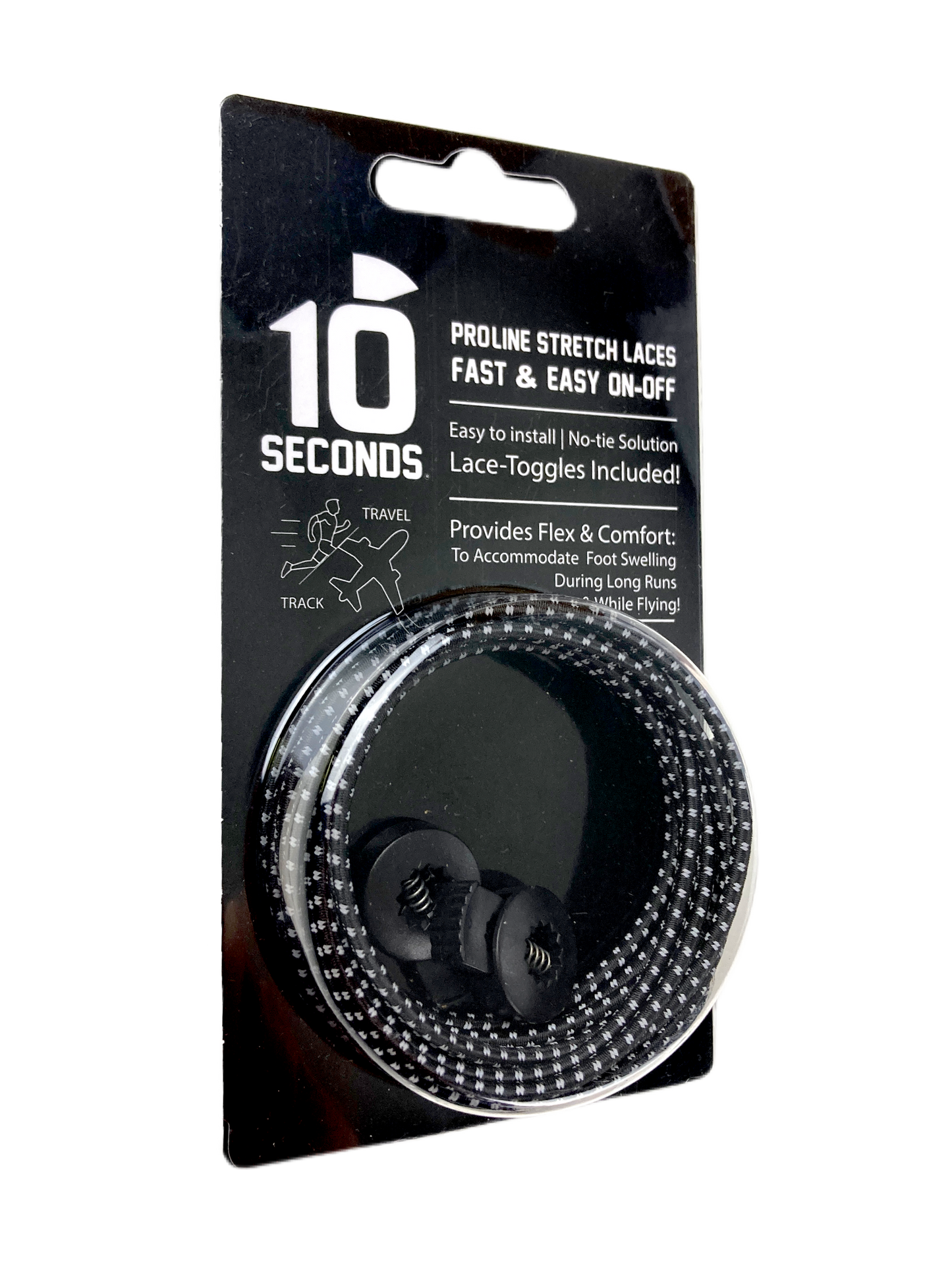 10 Seconds ® Reflexall ® Proline MultiSport Stretch Lace | Black Reflective