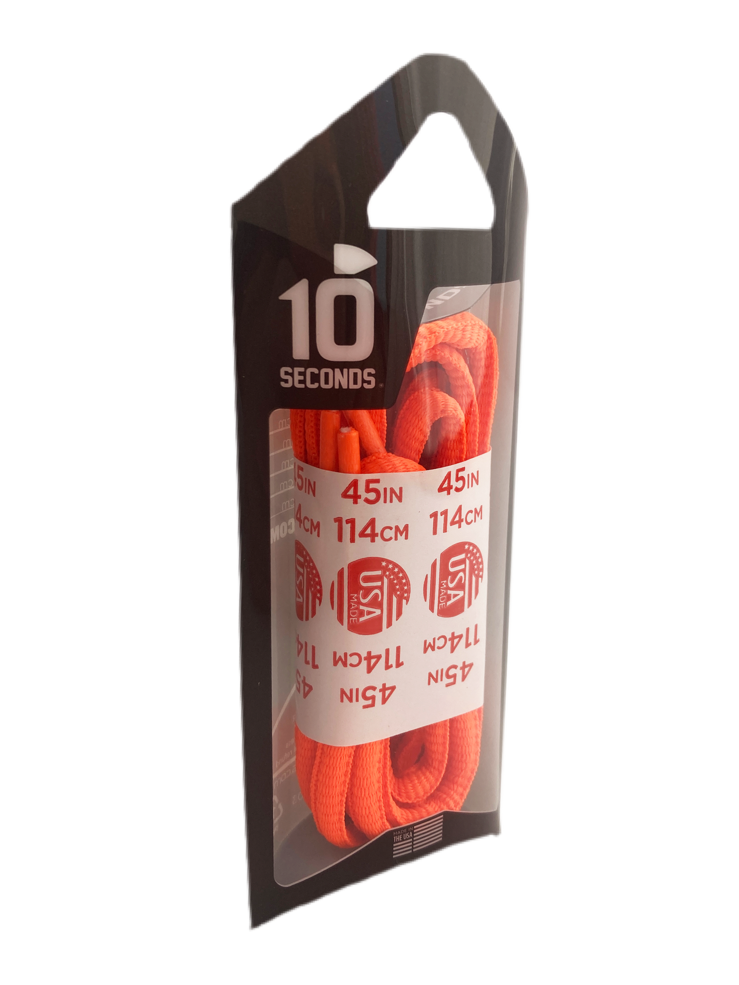 10 Seconds ® Athletic Oval Laces | Neon Orange