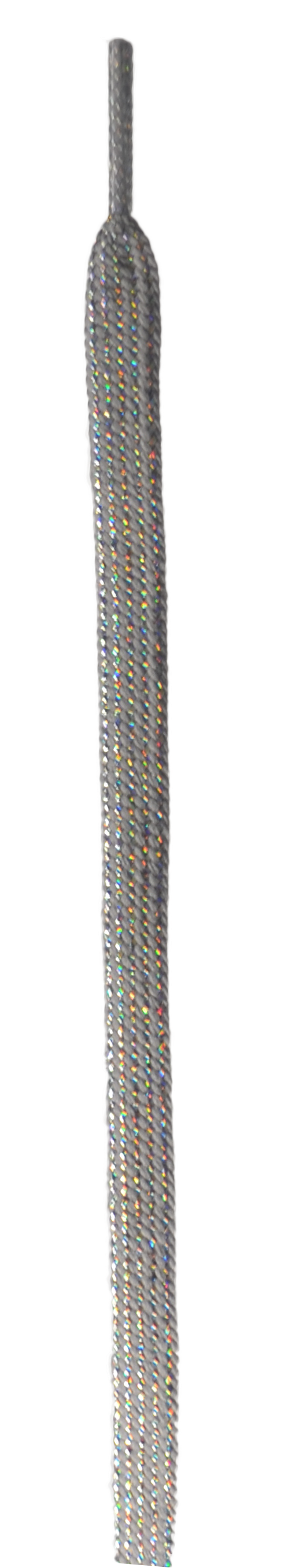 10 Seconds ® All-Pro ® Flat Laces | Silver Sparkle
