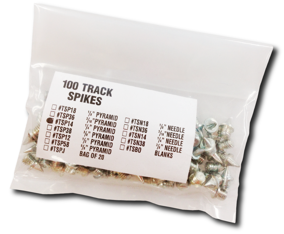 10 Seconds ® Track Spikes | 1/8” - 5/8” - Bulk Pack